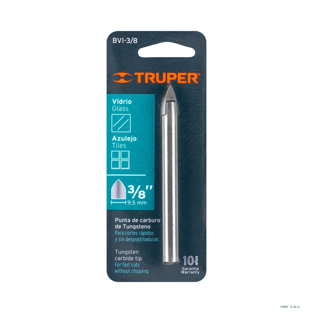 Broca para vidrio y azulejo de 3/8", Truper 11704
