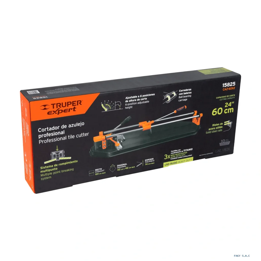 Cortador azulejo 24" (60 cm) romp.multipunto en caja, Expert 15825
