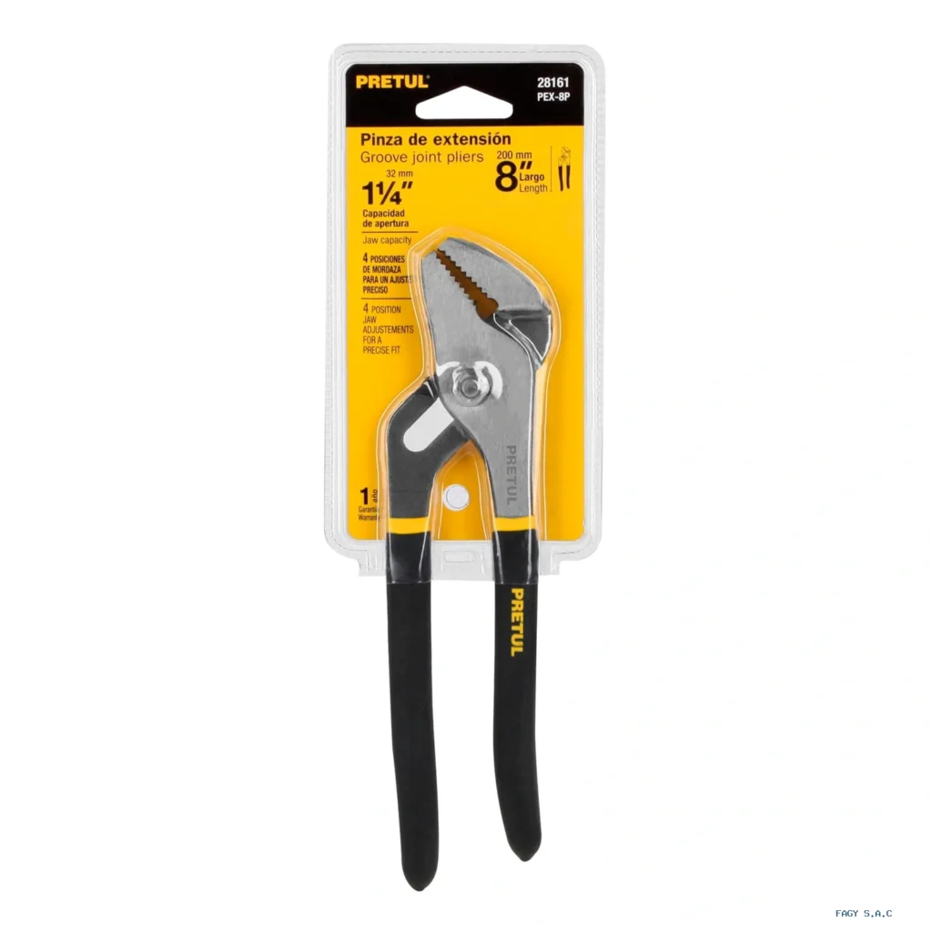 Alicate pinza de extensión 8" mango de PVC, Pretul 28161