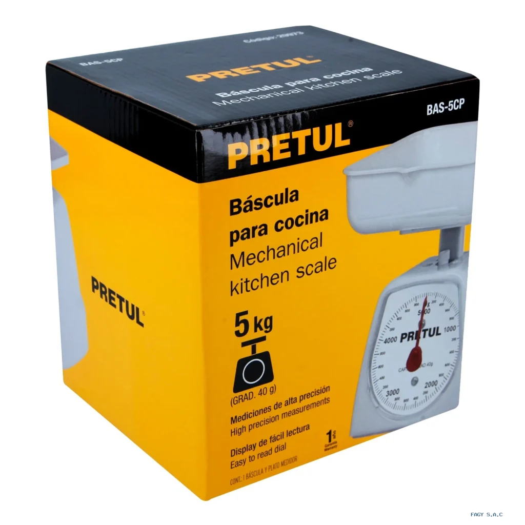 Báscula mecánica para cocina 5 Kg, Pretul 29973