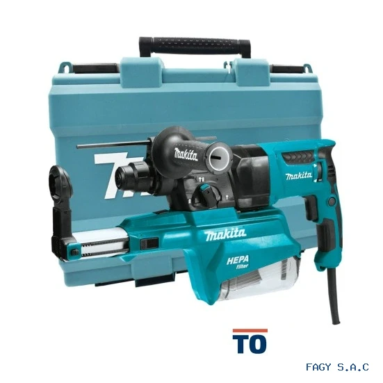 Rotomartillo SDS Plus 800W 2.2J con Recolector de Polvo Makita HR2652