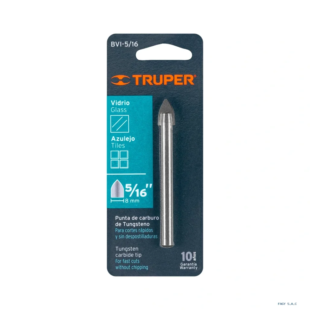 Broca para vidrio y azulejo de 5/16", Truper 11703