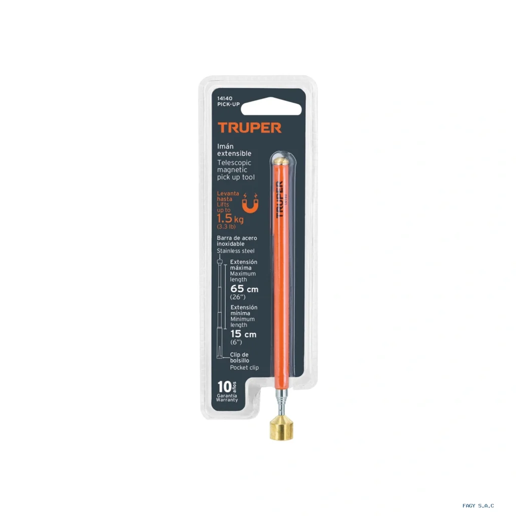 Imán extensible de acero inoxidable, 1.5 kg, Truper 14140