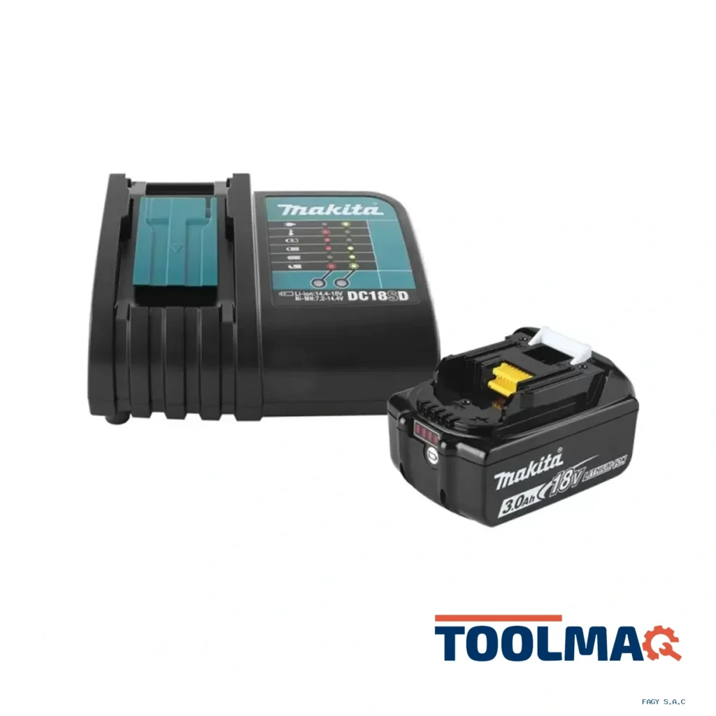 Set de 1 Batería de 18V LXT 3.0 Ah + Cargador DC18SD Makita 191E70