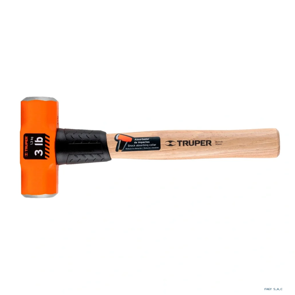 Marro octagonal 3 lb, mango de madera 12", Truper 16507