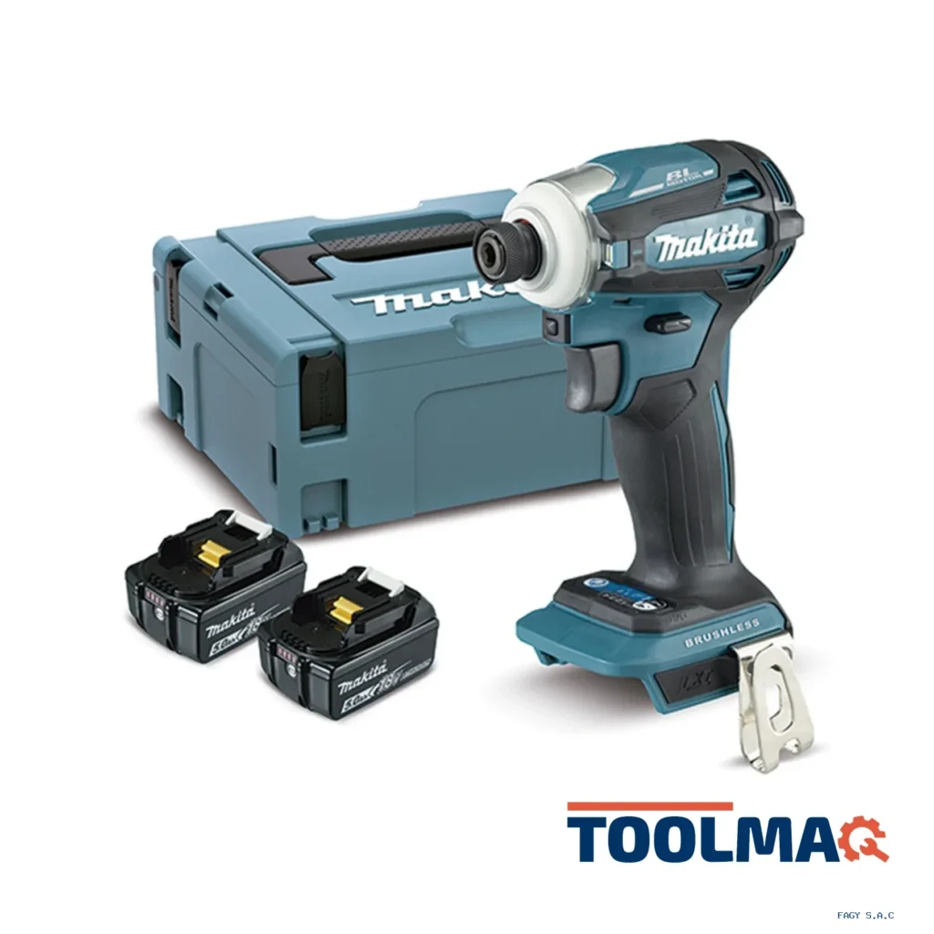 Atornillador de Impacto 1/4" Hex 18V LXT BL 2 Bat y Carg Makita DTD172RTJ