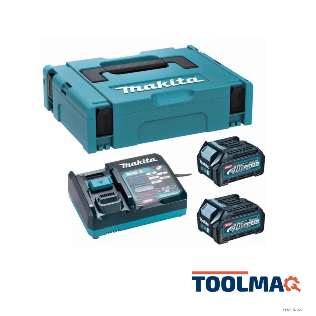 Makpac 2 Baterías 40Vmax XGT 2.5Ah + Cargador  191J81-6