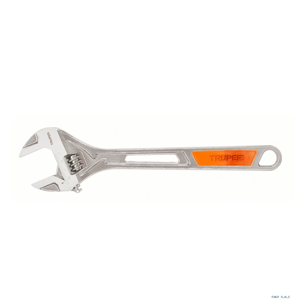 Llave ajustable (perico) 15" cromada,  TRUPER PET-15X 100048