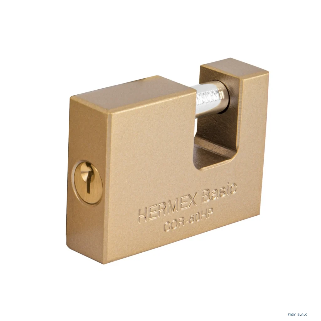 Candado antipalanca 60 mm cuerpo de hierro, HERMEX BASIC 22516