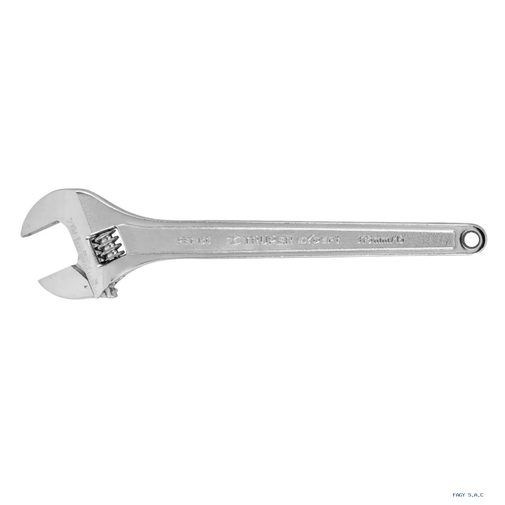 Llave ajustable (perico) 15" profesional  cromada, Expert PET-15C 100049