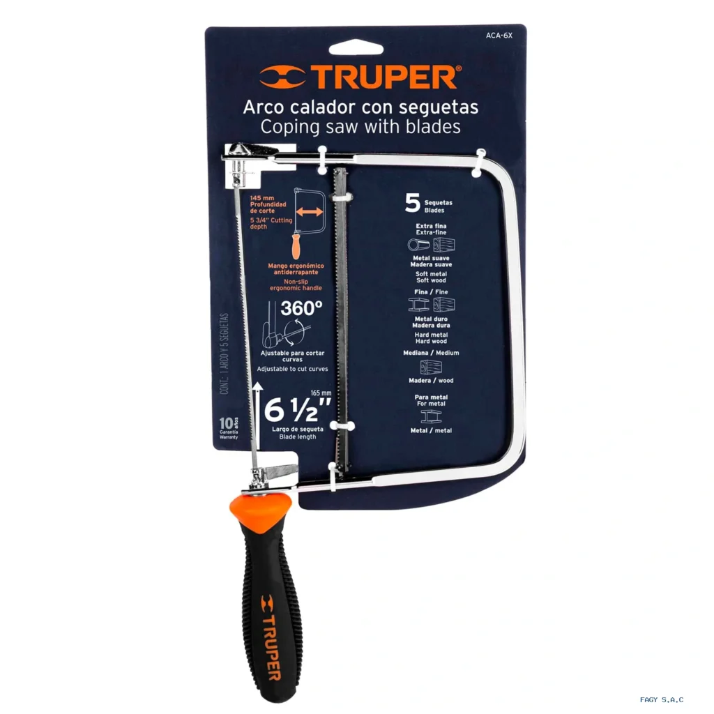 Arco calador con 5 seguetas de 6-1/2",  Truper 10221