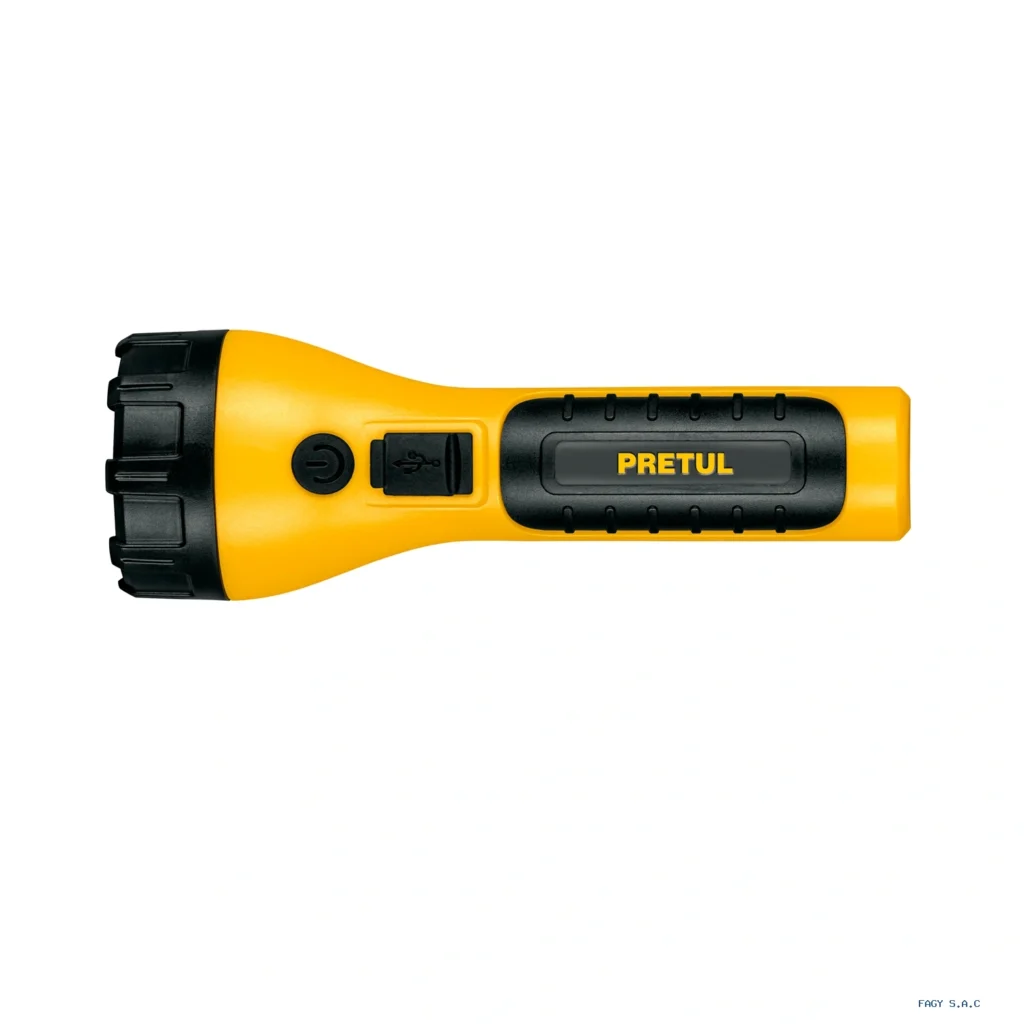 Linterna plástica de LED, 180 lm,  recargable, PRETUL LIRE-180P 26102