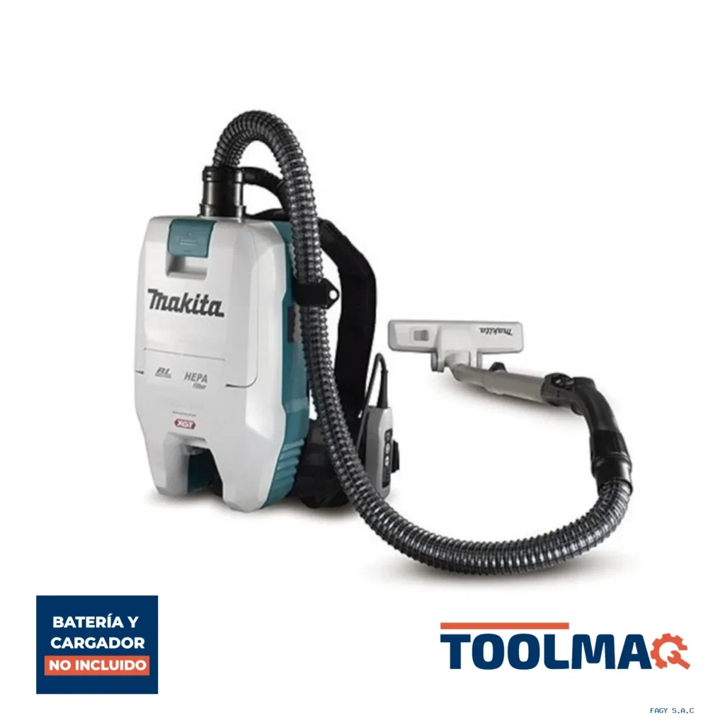 Aspiradora Inalambrica de Mochila 40V Cap. 2L 2.4 m³/min XGT (Sin Baterías) Makita VC008GZ