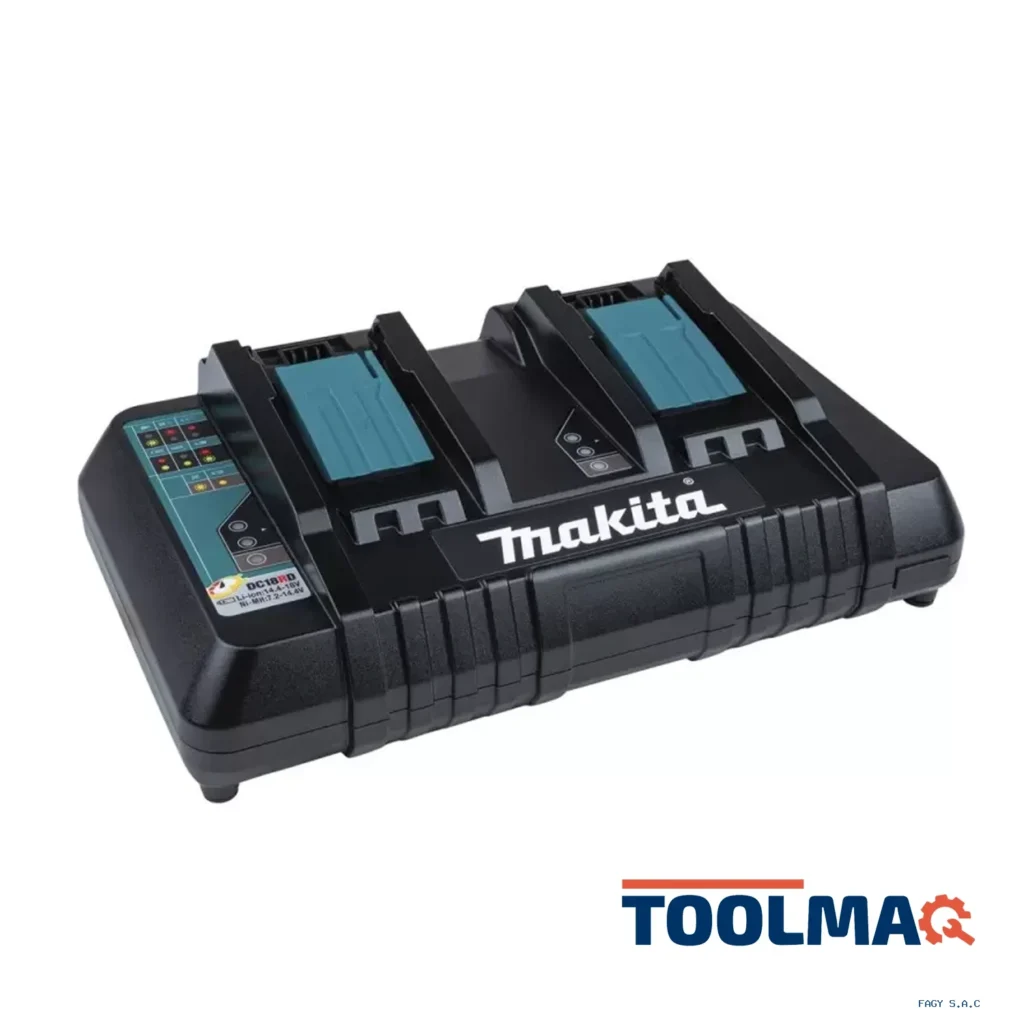 Cargador Dual Óptimo Rápido para Baterías de Ion de Litio 18V LXT Makita DC18RD  196933-6
