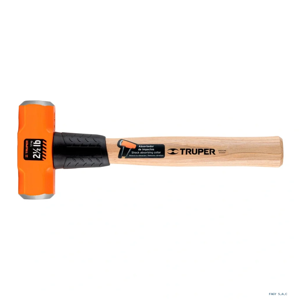 Marro octagonal 2.5 lb, mango de madera 12", Truper 17045