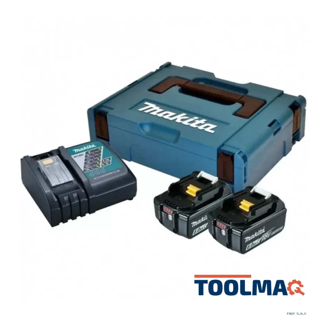 Maleta set de cargador 18V de batería 6.0 Ah Makita 198116-4