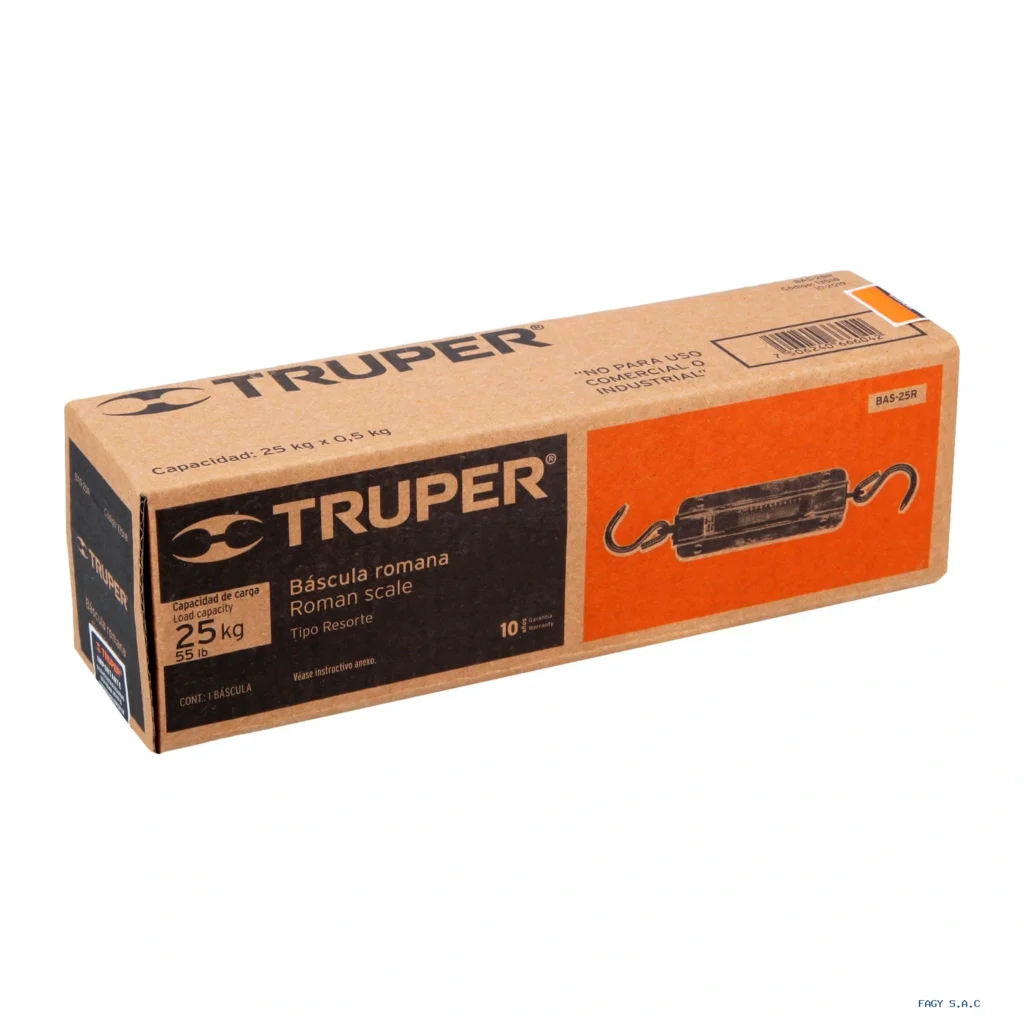 Báscula capacidad 25 kg romana de resorte, Truper 13518