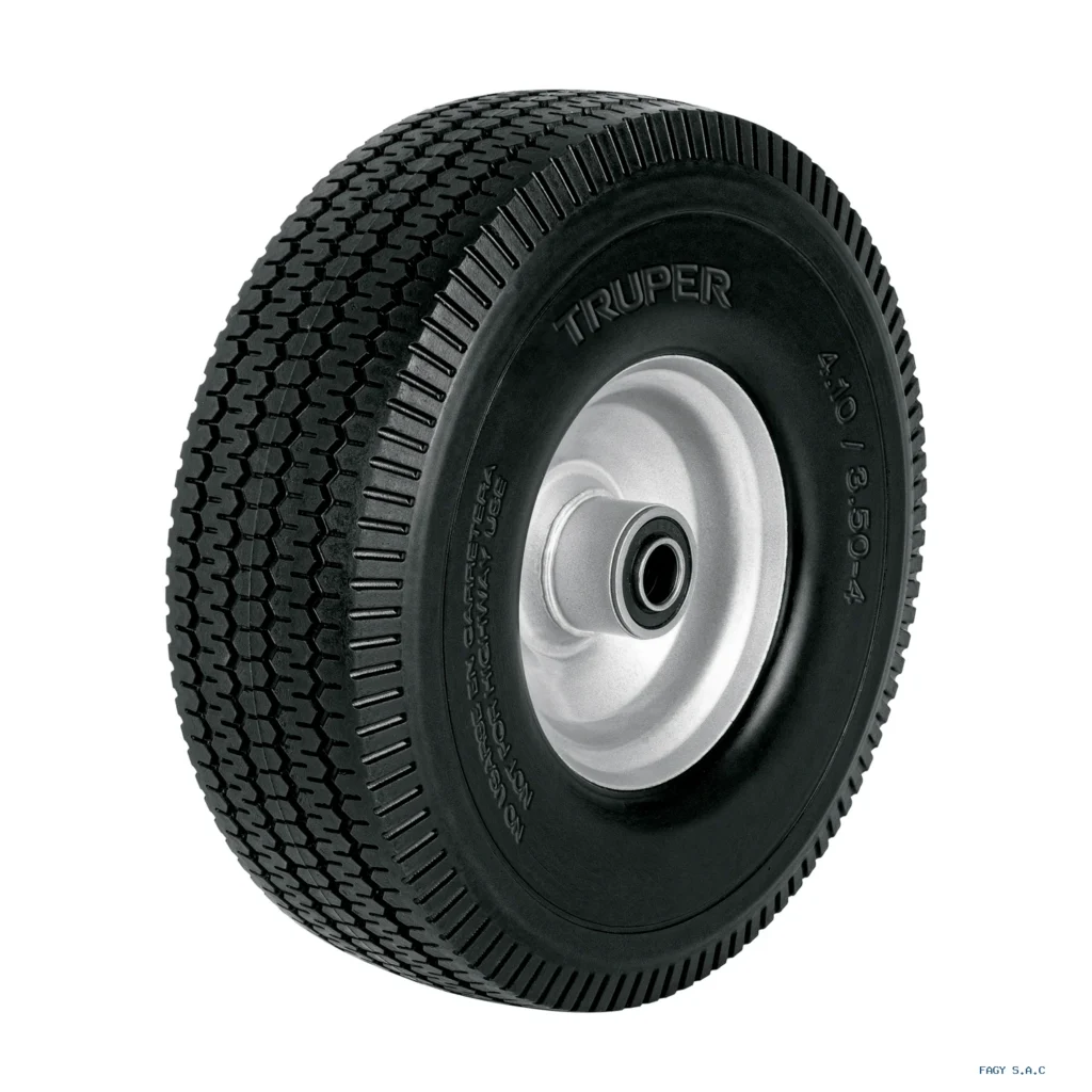 Rueda imponchable 10" para eje lateral, Truper 45911