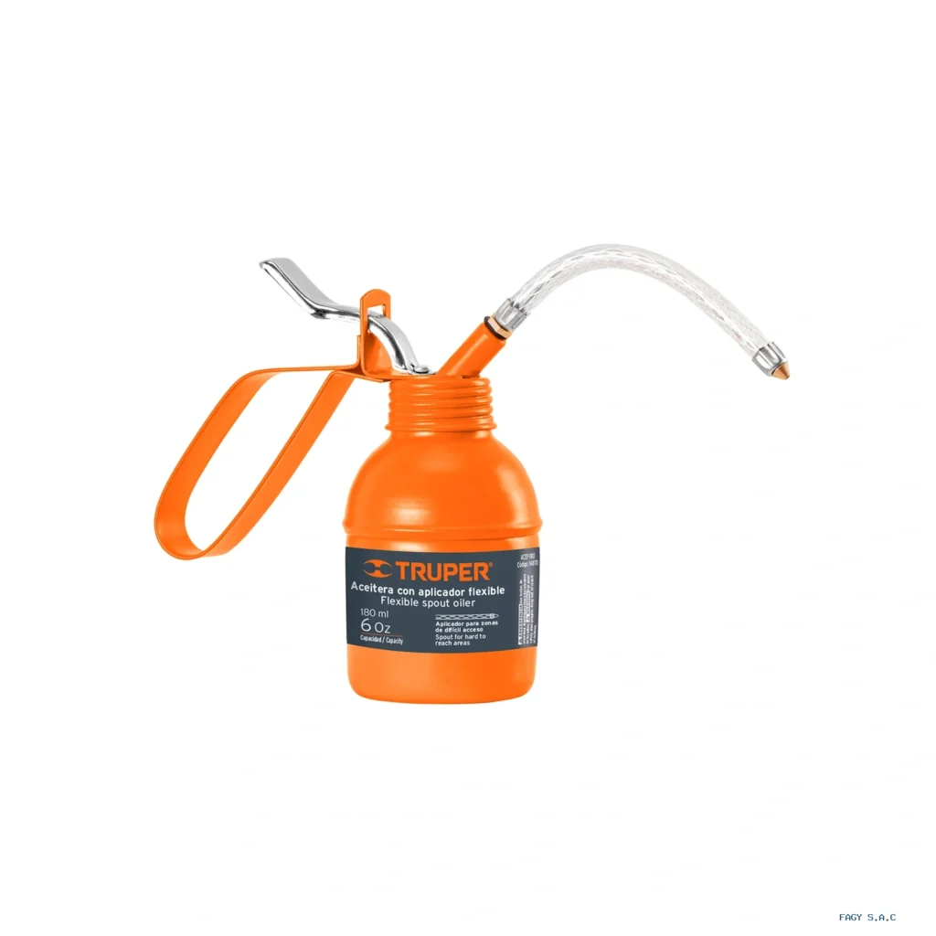 Aceitera de 180 ml (6 oz) con aplicador flexible, Truper 14870