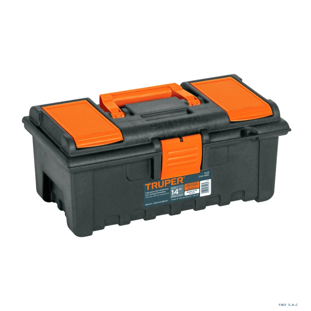 Caja para herramienta de 14" con compartimentos, TRUPER 11139