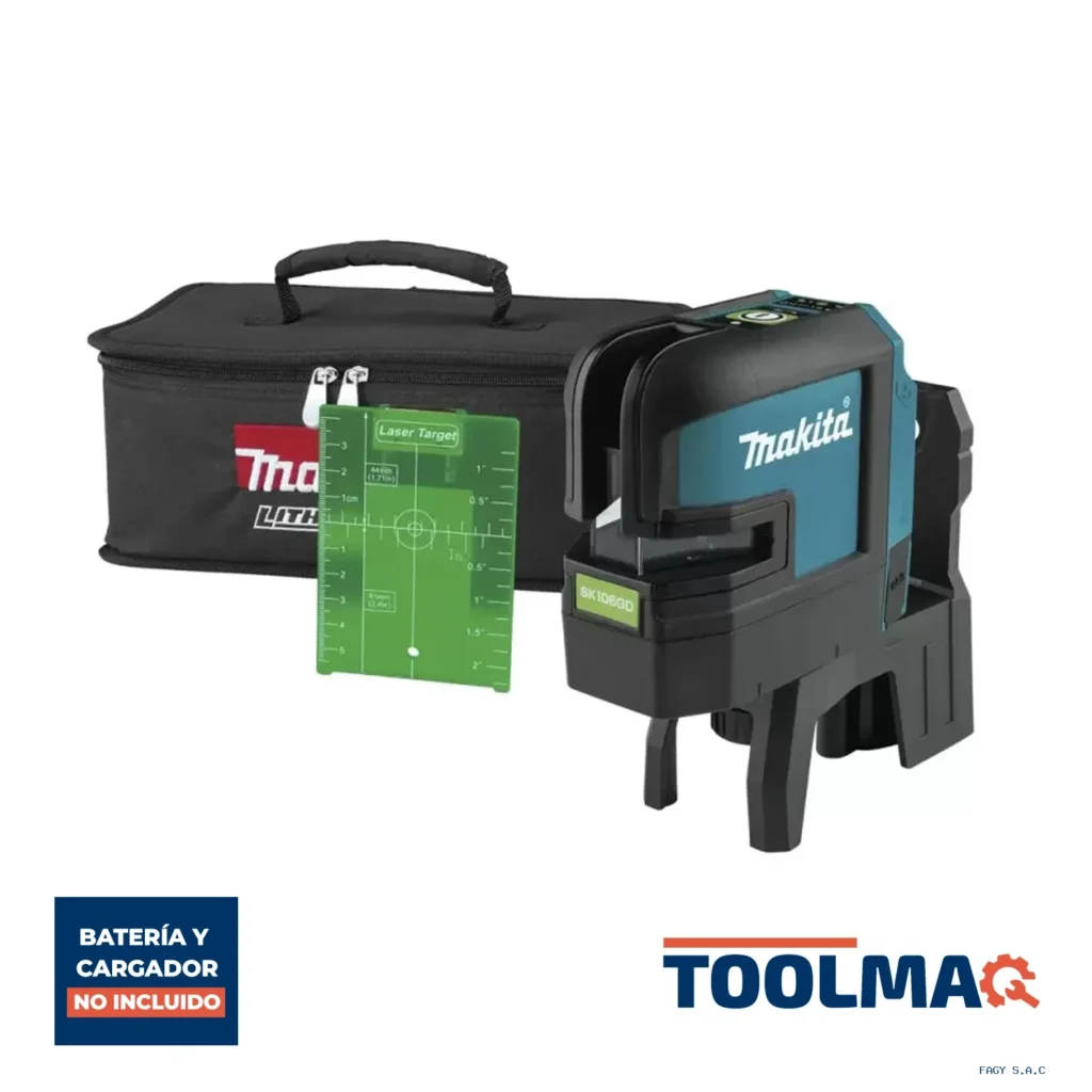 Nivel Laser Verde Combinado 12V CXT 30 Metros Baretool (Sin Baterías / Sin Cargador) Makita SK106GDZ