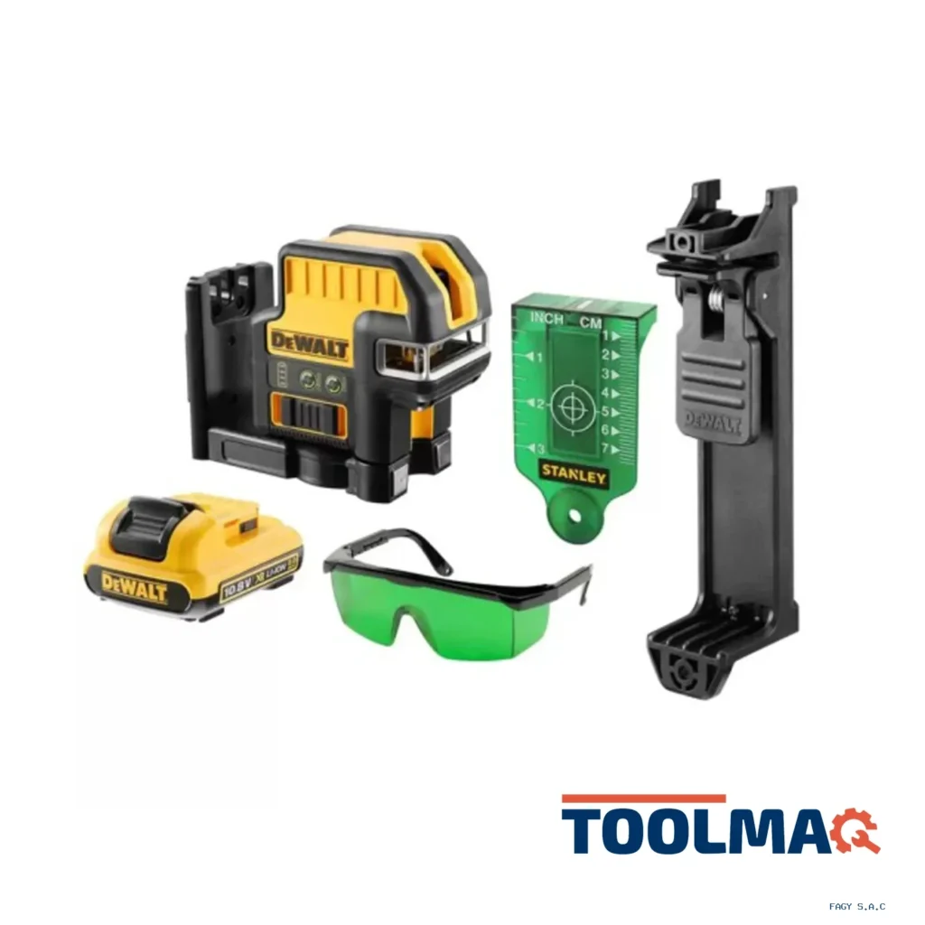 Nivel Láser de Líneas y Puntos Luz Verde 12 V 20 Mts Dewalt DCE0822D1G-QW
