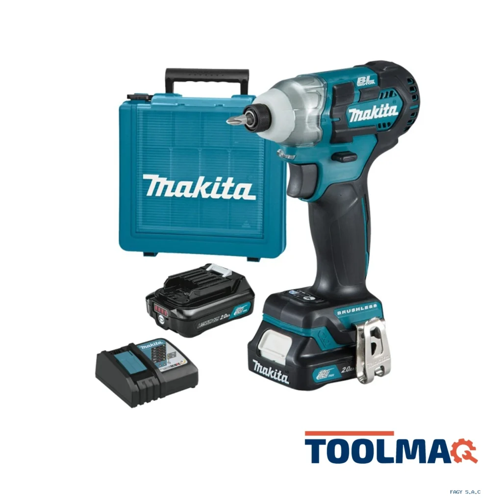 Atornillador de Impacto 1/4" Hex 12V CXT BL 2 Bat y Carg Makita TD111DSAE