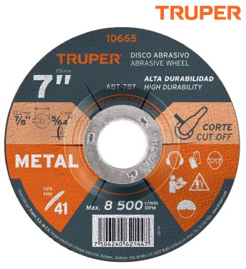 Disco para corte de metal 10665 Truper