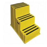 Taburete plástico 3 pasos marca Grainger