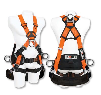 Arnés 4 argollas con soporte lumbar y asentadera Insafe 8004-1A
