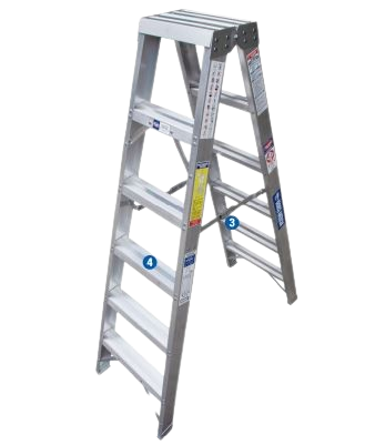 Escalera tijera doble acceso de aluminio Bronco American