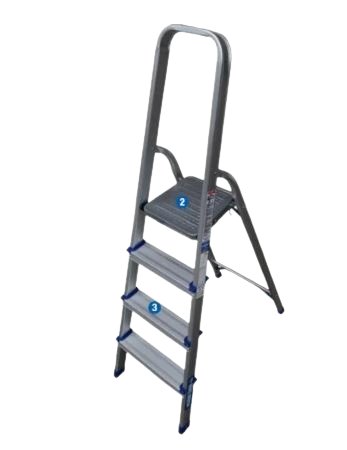 Escalera tipo banqueta aluminio Bronco