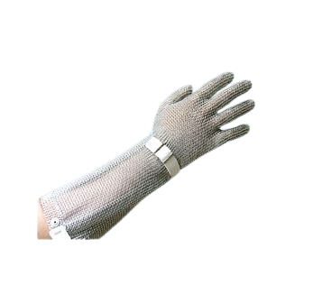 Guante anticorte de malla metálica largo importado