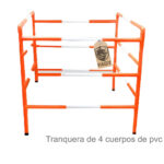 Tranquera de 4 cuerpos de pvc