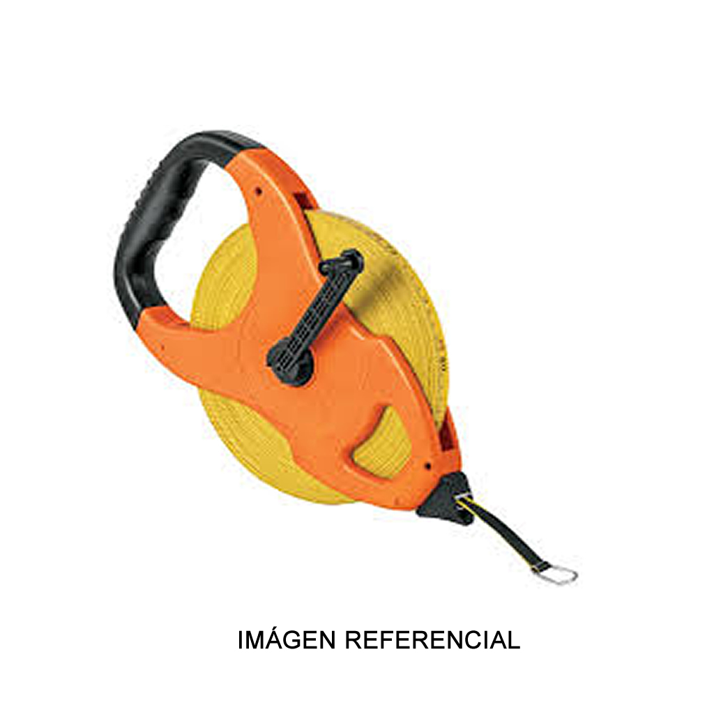 Cinta métrica larga 100m fibra de vidrio tipo cruceta Truper 12645