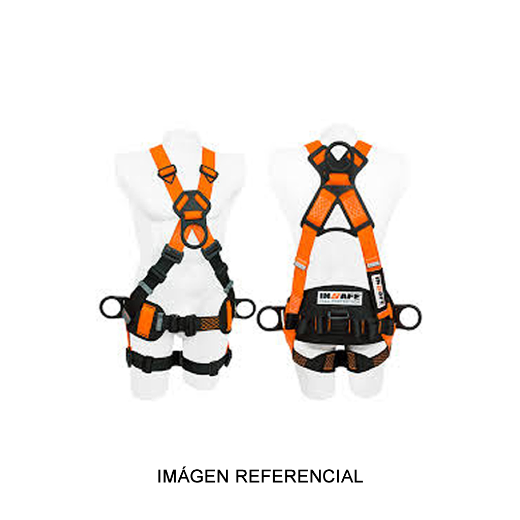 Arnés de 4 argollas dieléctrico con portaherramienta Insafe 8009-1ML