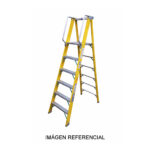 Escalera tijera plataforma fibra de vidrio de 1 acceso Bronco American