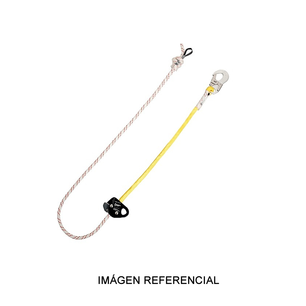 Elemento de amarre para posicionamiento con bloqueador de cuerda y conector SITE 2M + K370
