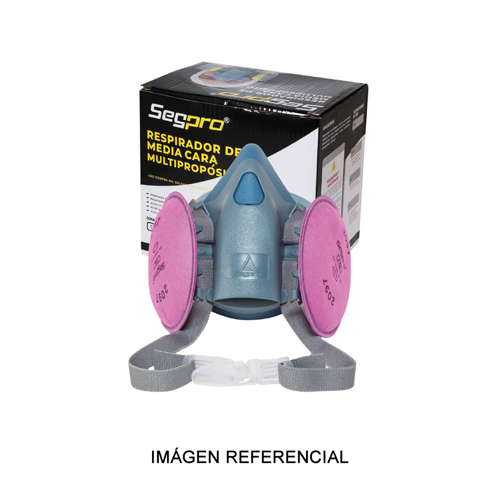 Respirador de silicona con filtros 2097 marca segpro