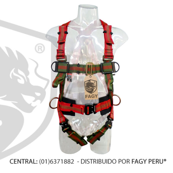 Arnés kevlar ignifugo 4 argollas y faja lumbar ANSI516 Deltaplus