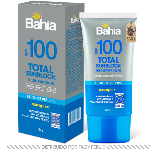 Bloqueador Bahia SPF100 x 120g Total SunBlock