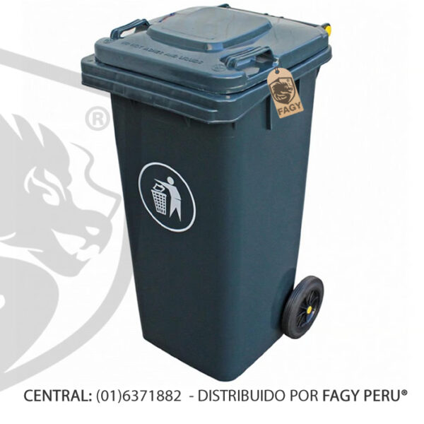 Contenedor de basura con ruedas 360L