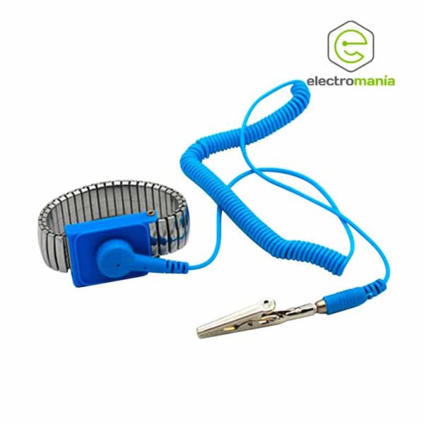 Pulsera antiestatica ESD con brazalete metalico